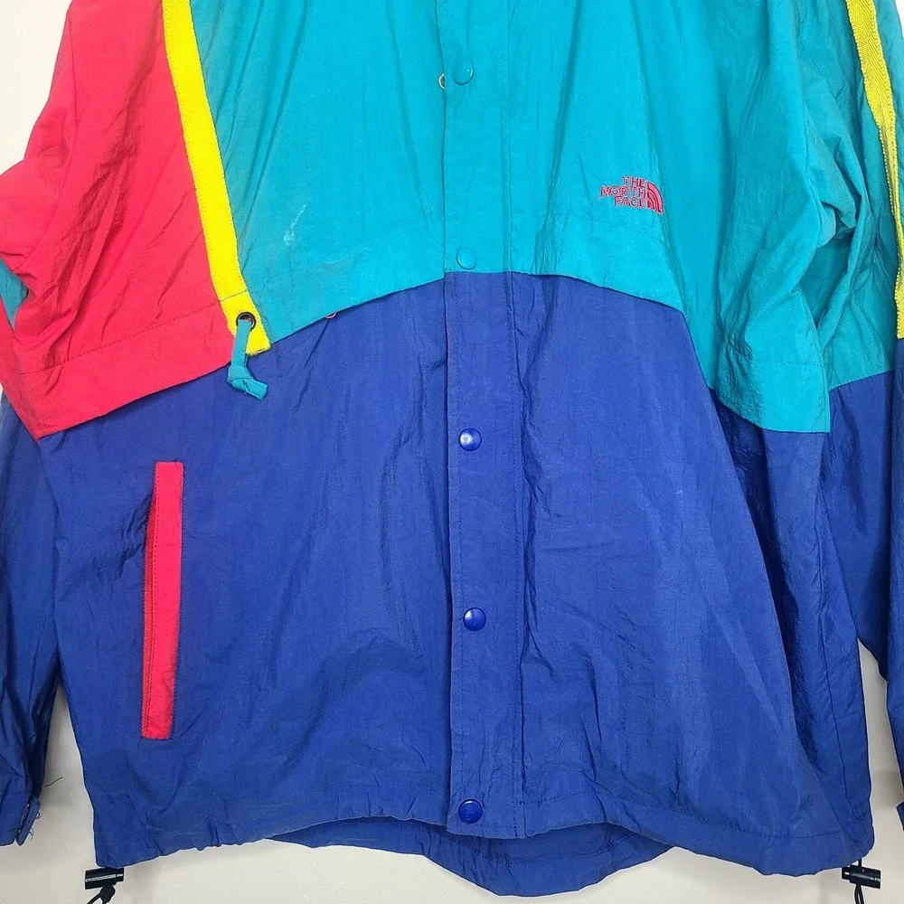 Vtg The North Face Red Label Colorblock Windbreaker Jacket L Gorpcore Streetwear